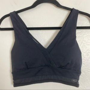 Fabletics Lola Black Mesh Wrap Sports Bra